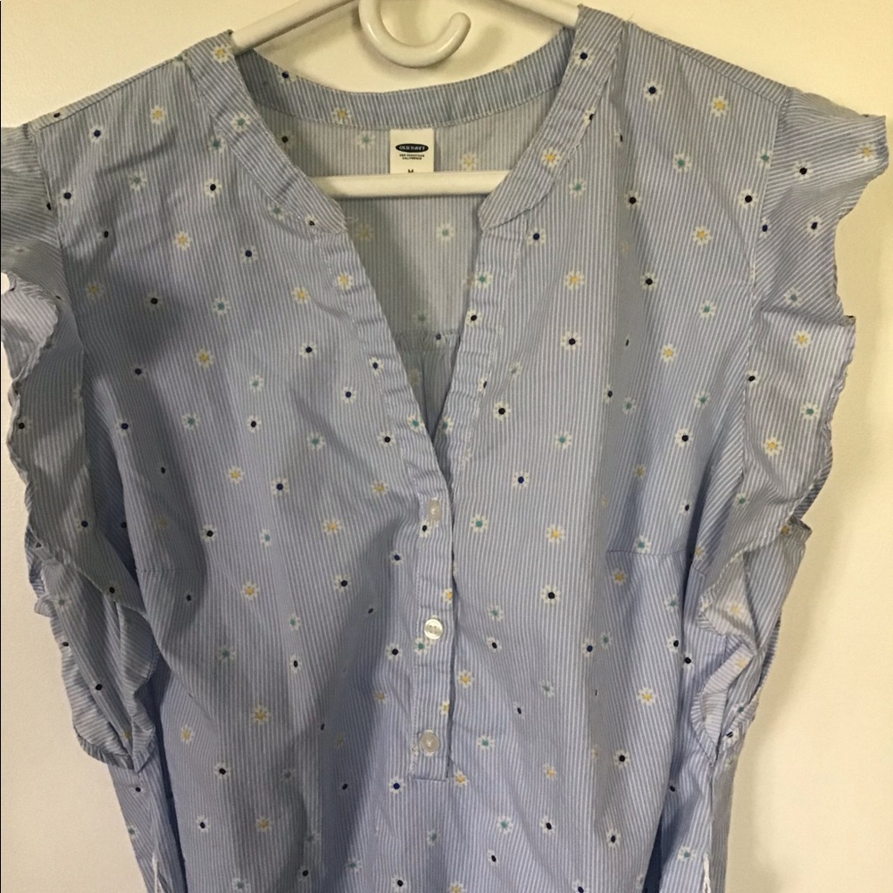 Old Navy floral/pin-striped dress